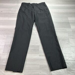 Vinci Pants Mens 32x34 Black Tuxedo Dress Flat Front Formal Wedding Slacks